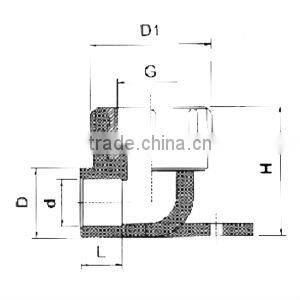 plastic Female Elbow /PPR Elbows /PPR Female 90 Elbow With Brass