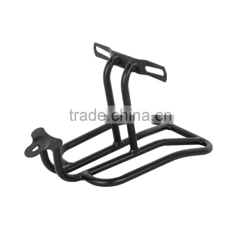 Black Fender Luggage Rack For Dyna Street Bob Low Rider Super Glide 06-16