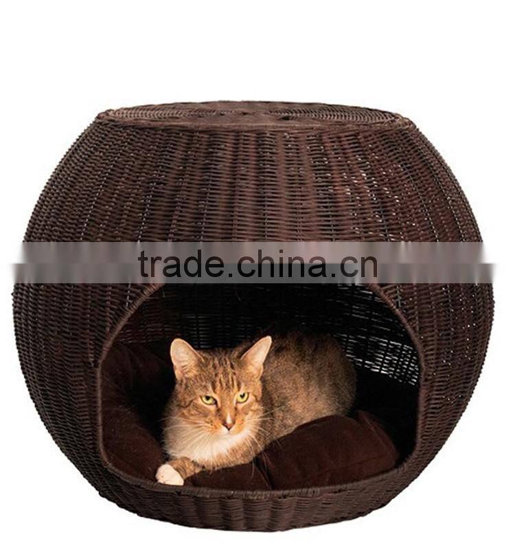 Indoor rattan pet bed cheap dog houses