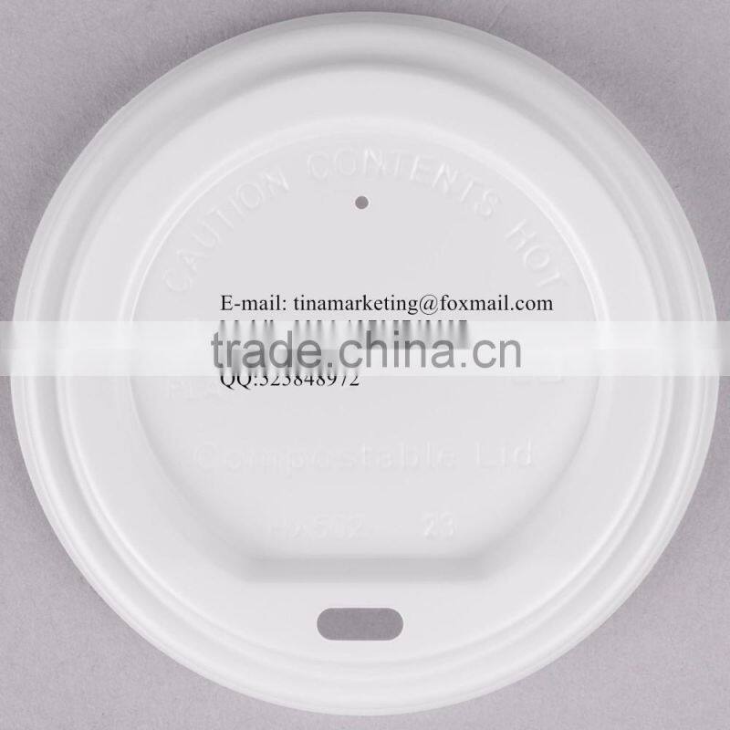 EcoChoice 10-20 oz. White Compostable and Biodegradable Paper Hot Cup Lid