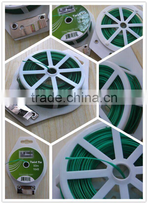 garden twist wire tie/ garden plastic coated twist tie wire 13cm/ adjustable cable ties