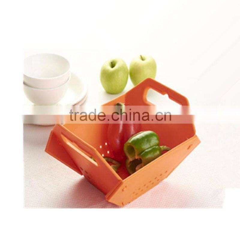 2 In 1 Kitchen Plastic Cutting Board And Fruit Vegetable Basket