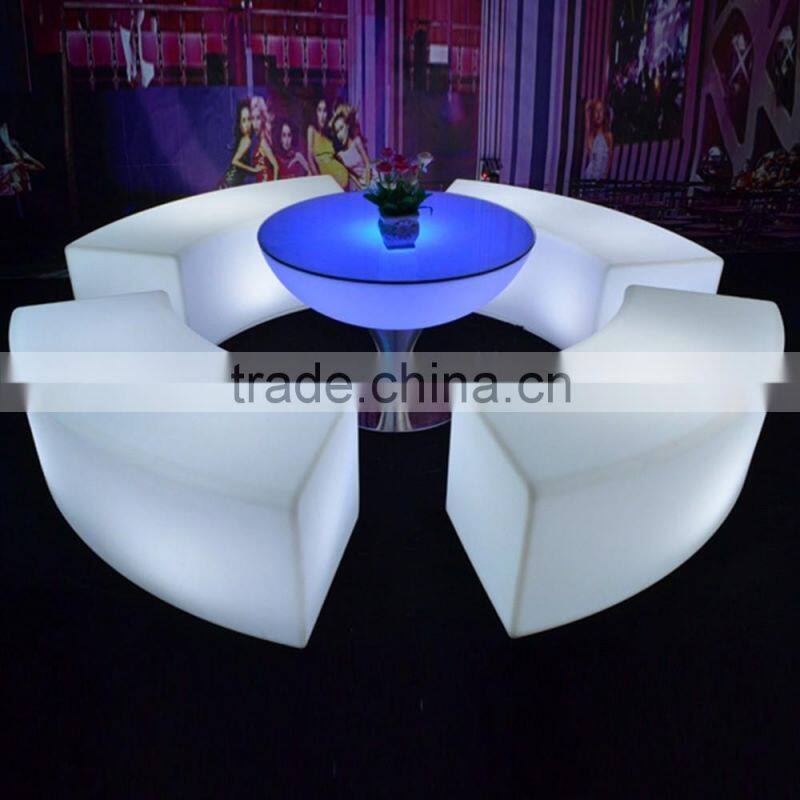 led furniture light curve bench light up growing bar chair with led lights