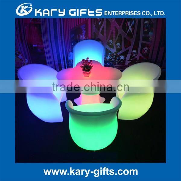 Dining room furniture in china plastic led restaurant patio furniture