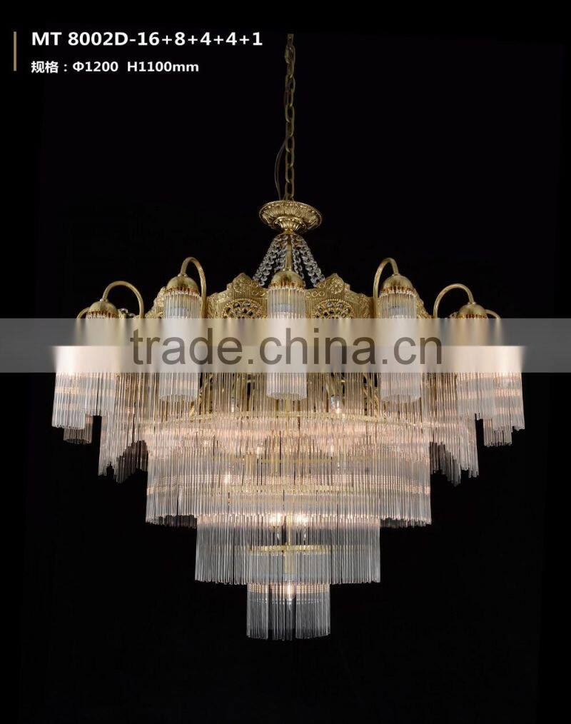 Rococo Style Crystal Bronze Chandelier/ Home Decor Retro Brass Pendant Lamp/ Luxury New Design Ceiling Lamp