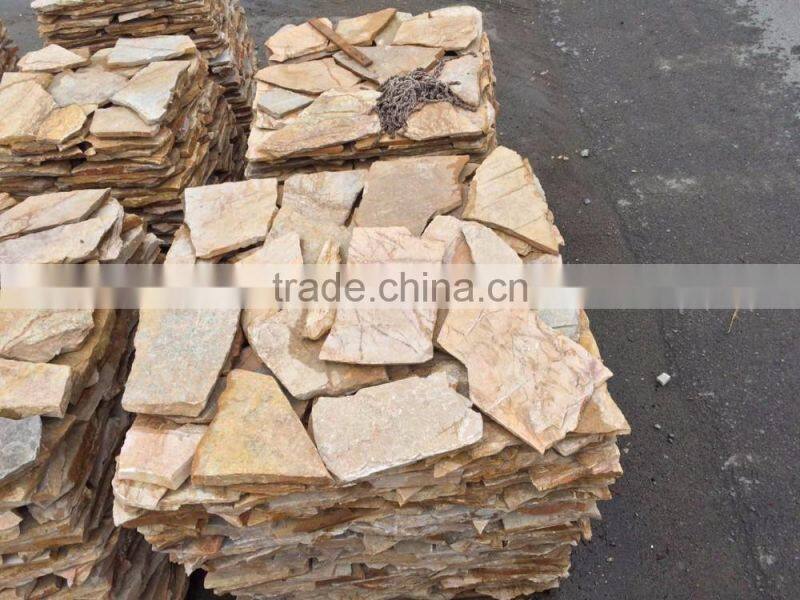 slate cultured stone;irregular shape floor tiles;good price crazy slate paving
