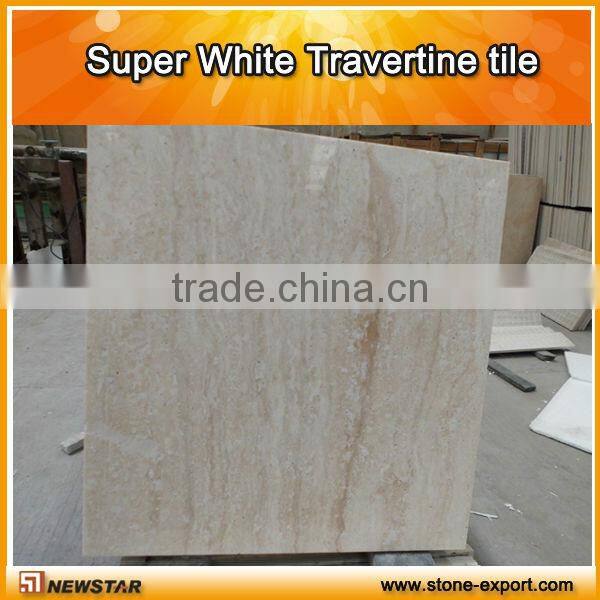 vein cut white travertine