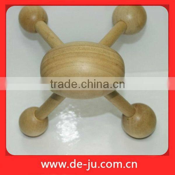 Promotion Body Care Hand Holder Four Legs Scrubber Wood Massage
