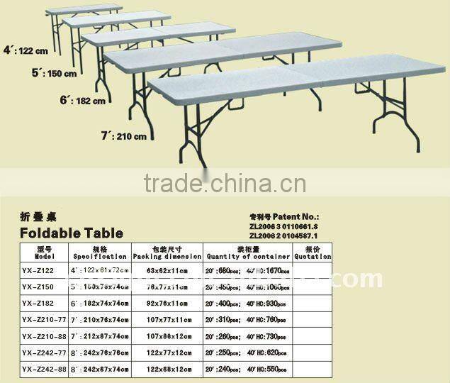 2014 Hot sale 4 Foot blow mold rectangle fold up pool table