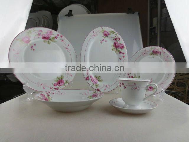30pcs beautiful decal porcelain dinner ware set