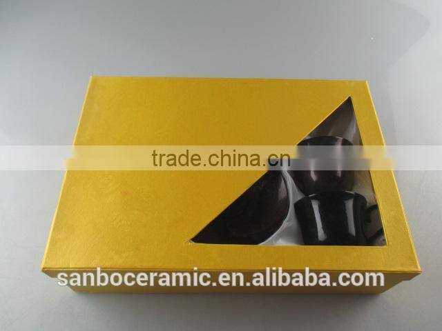 Hot sale Colorful porcelain coffee cup set, High Quanlity Ceramic Glaze Cup and Saucer with Gift Box