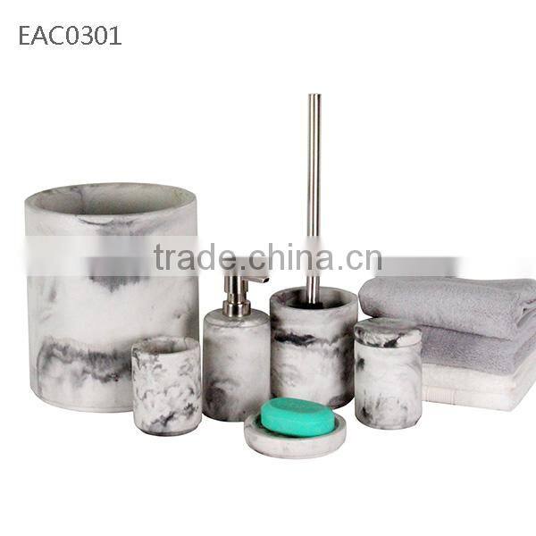 Classical pattern concrete/cement bathroom accessories sets,best selling china bathroom accessories