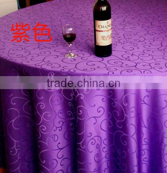 hotsale white jacquard table cover for hotel restaurant weddings