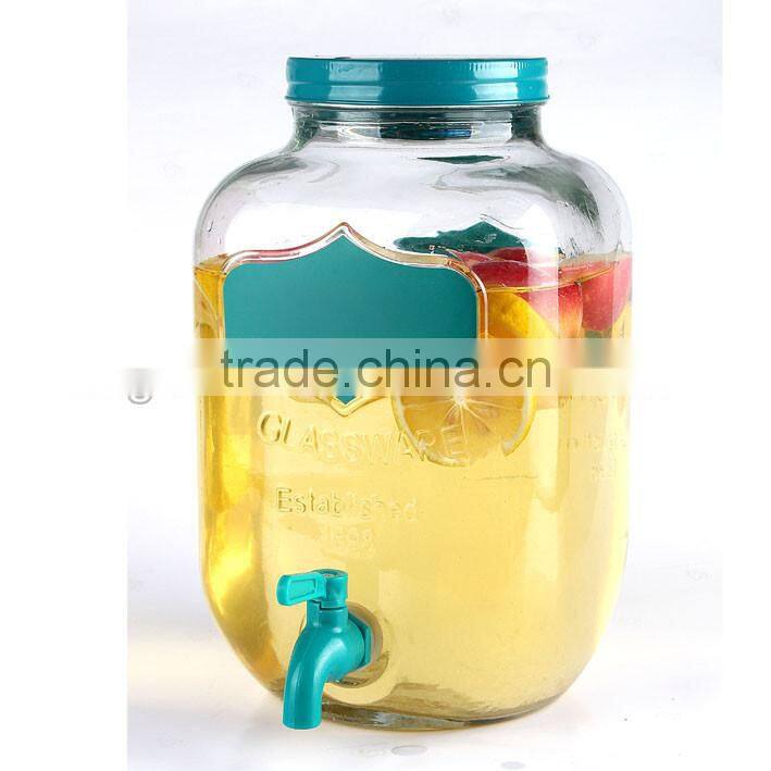 5L colorful blackboard skull glass dispenser