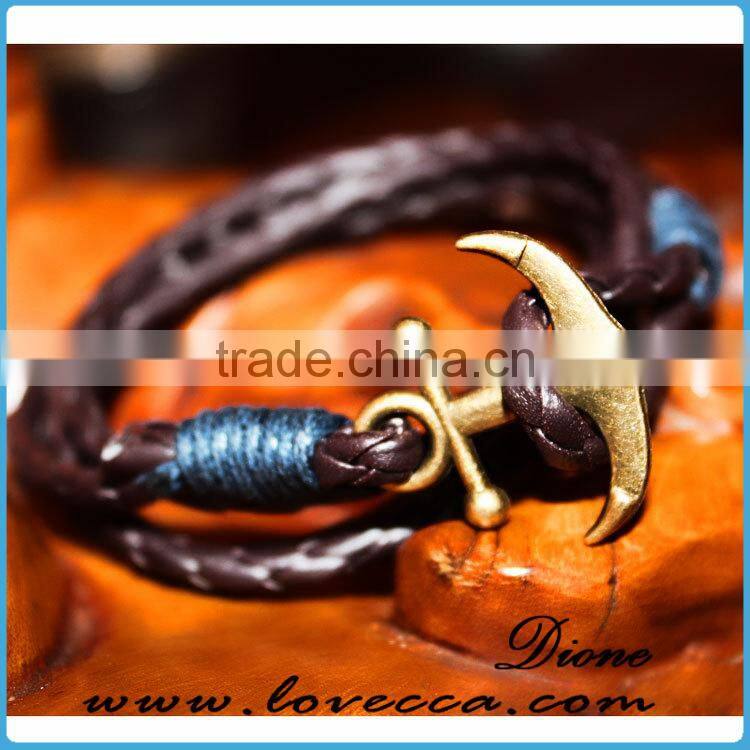 Cheapest Hot Sale 2017 Jewelry Mens Bracelet Anchor Hook Bracelet