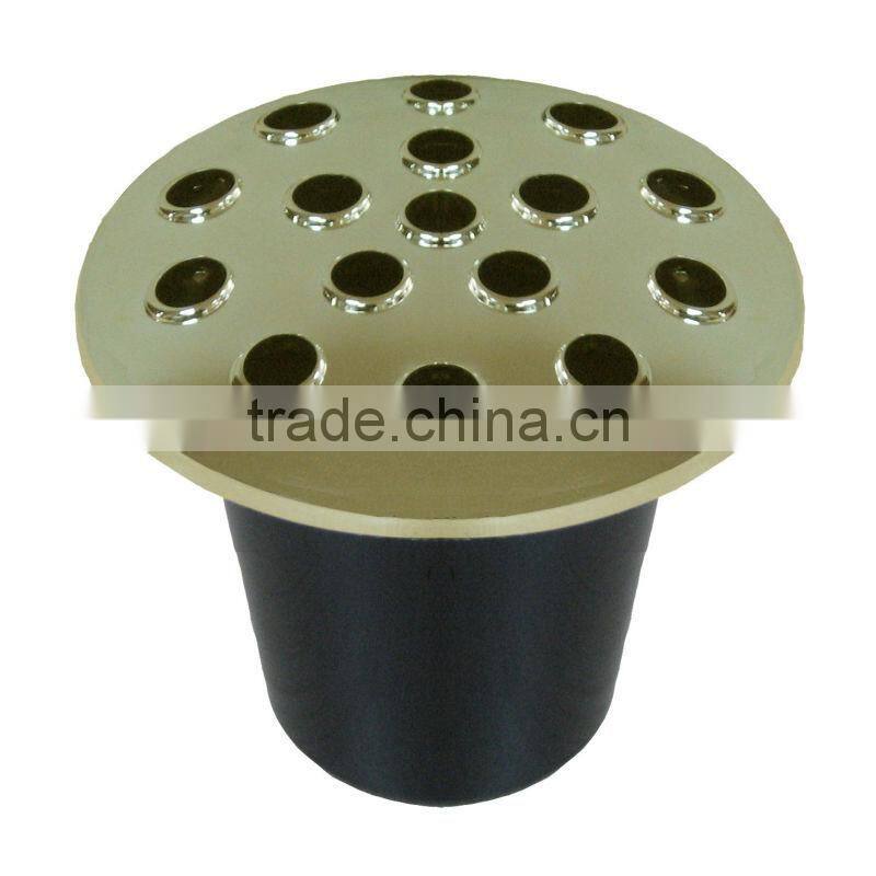 Gold Lids Cemetary Vase Insert Plastic Flower Pot