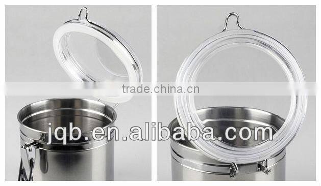 High quality 4pcs different size stainless steel seal pot with visible lid