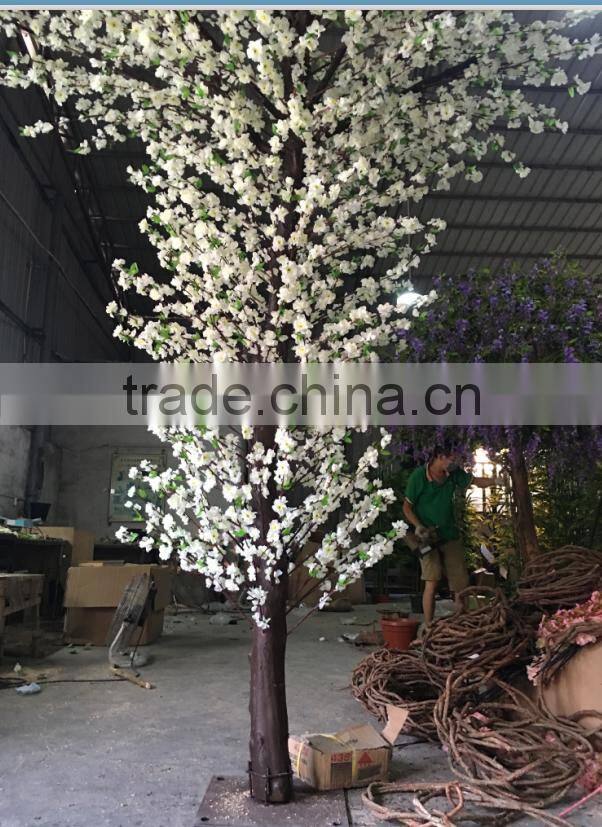 artificial peach flower tree for wedding decoration