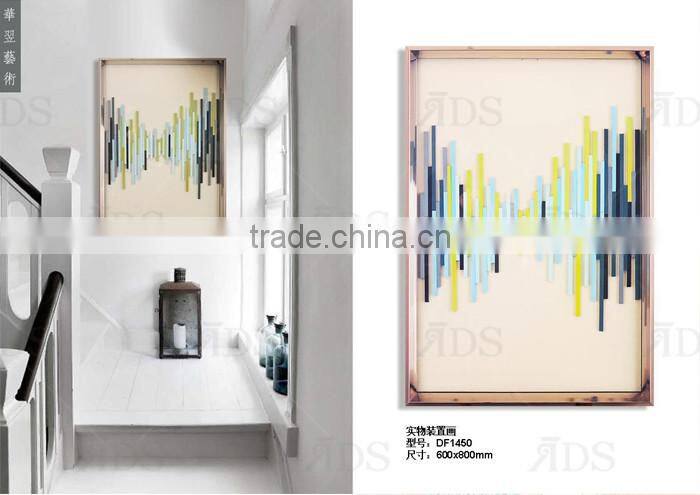 Framed Handmade shadow box pipe wall art 3d