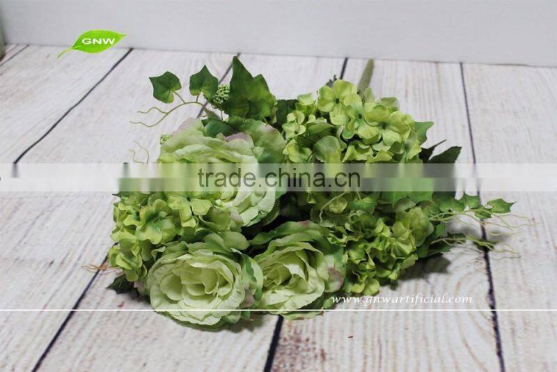 GNW FL-RS60-4-3 High similation Wedding decoration silk flower artificial rose for sale