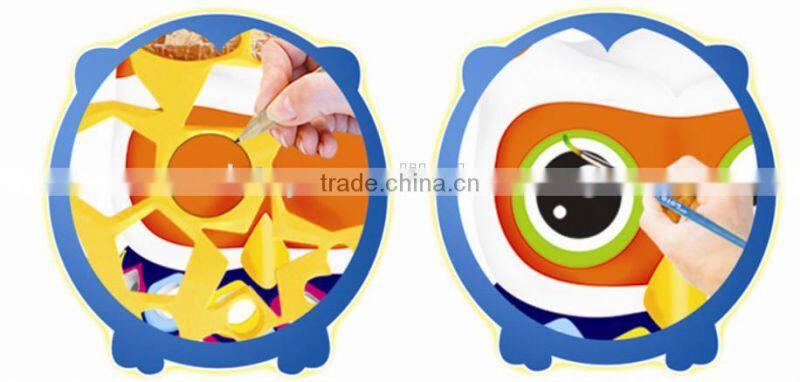 factory new design DIY free coloring ceramic owl candle holder