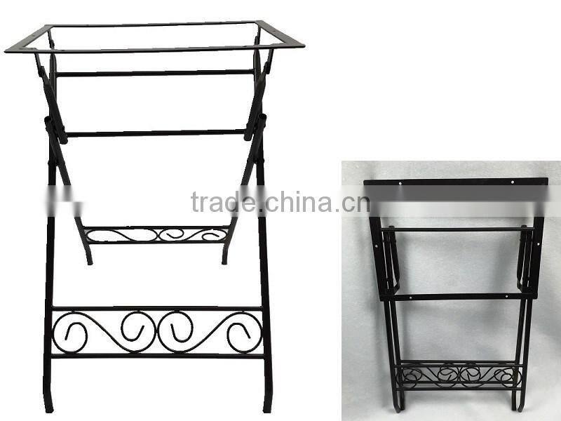 Modernly designed stainless steel glass pedestal set of 2 pot stand