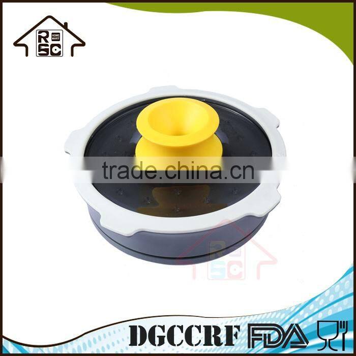 NBRSC Plastic Adjustable Safety Bagel Slicer Slicing Guide with Safety Cutting Finger Guard