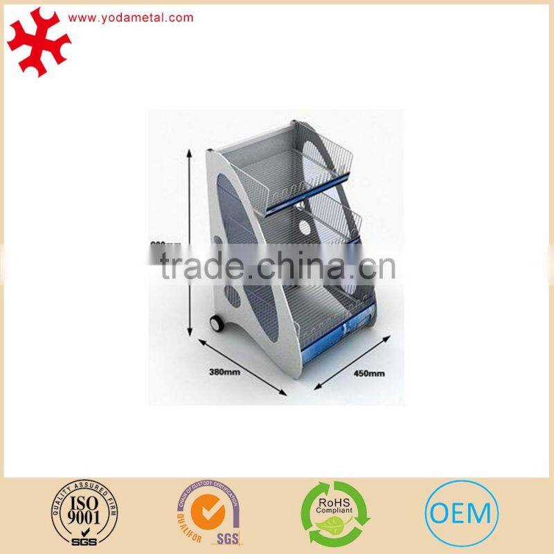 Countertop supermarket advertising metal wire snack display racks