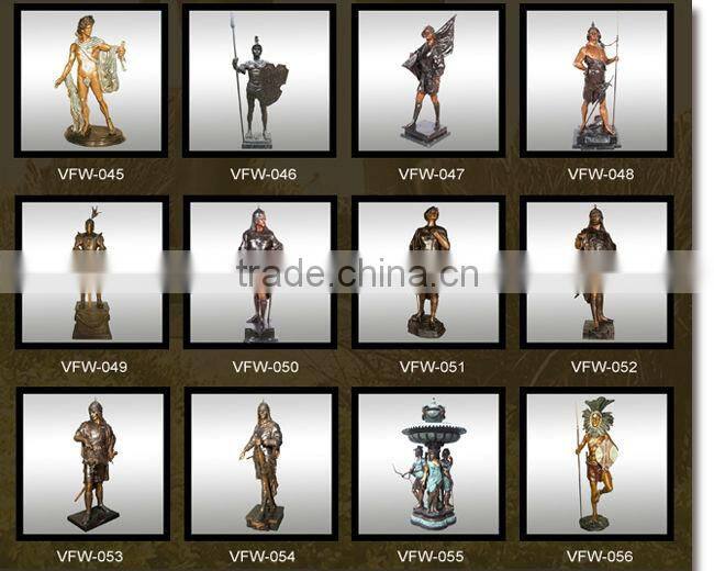 high quality bronze soldier and horse