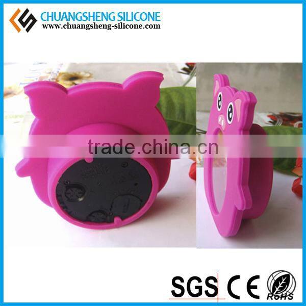 loverly animal shape silicon table clock