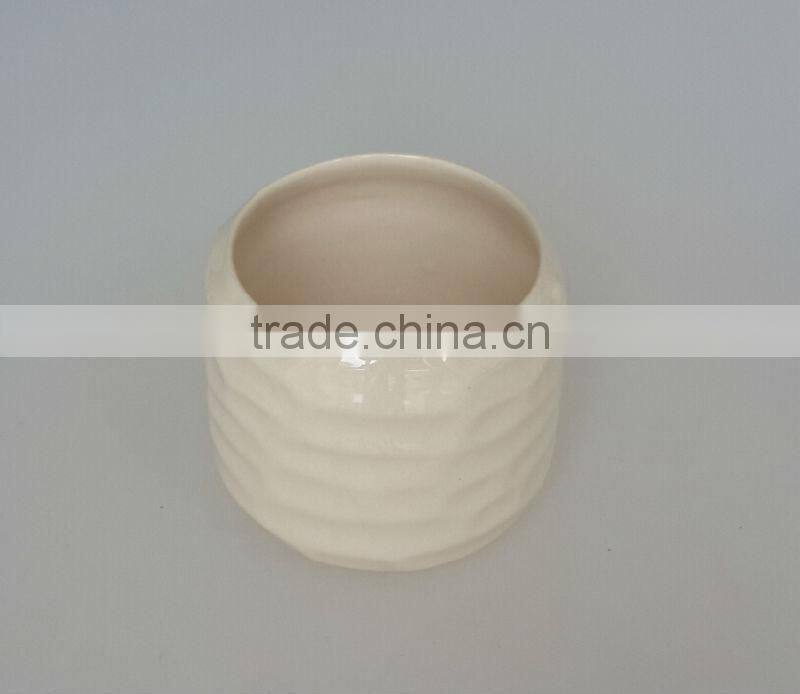 1.1L Ceramic beige stylish custom ice bucket