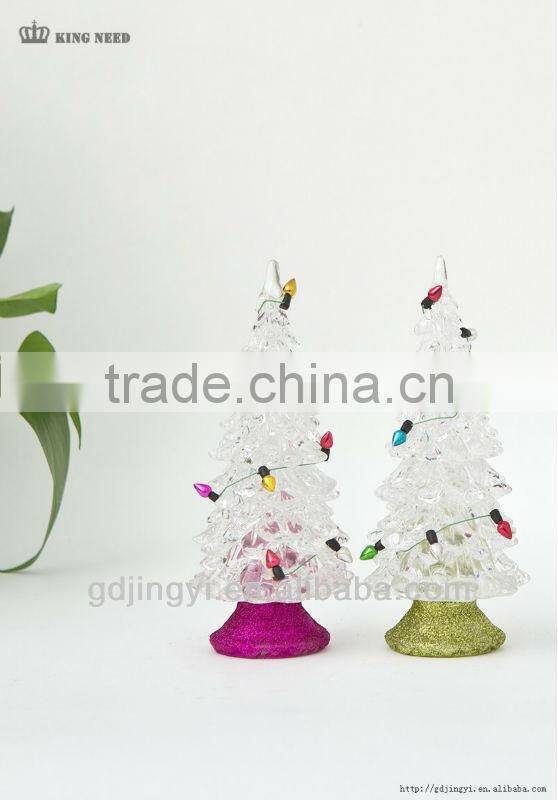 artificial acrylic decorative led light small Christmas tree