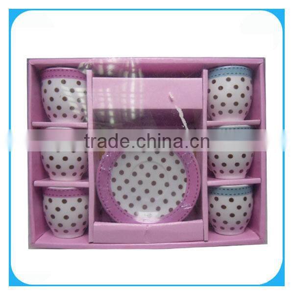 porcelain espresso cup & saucer with metal stand