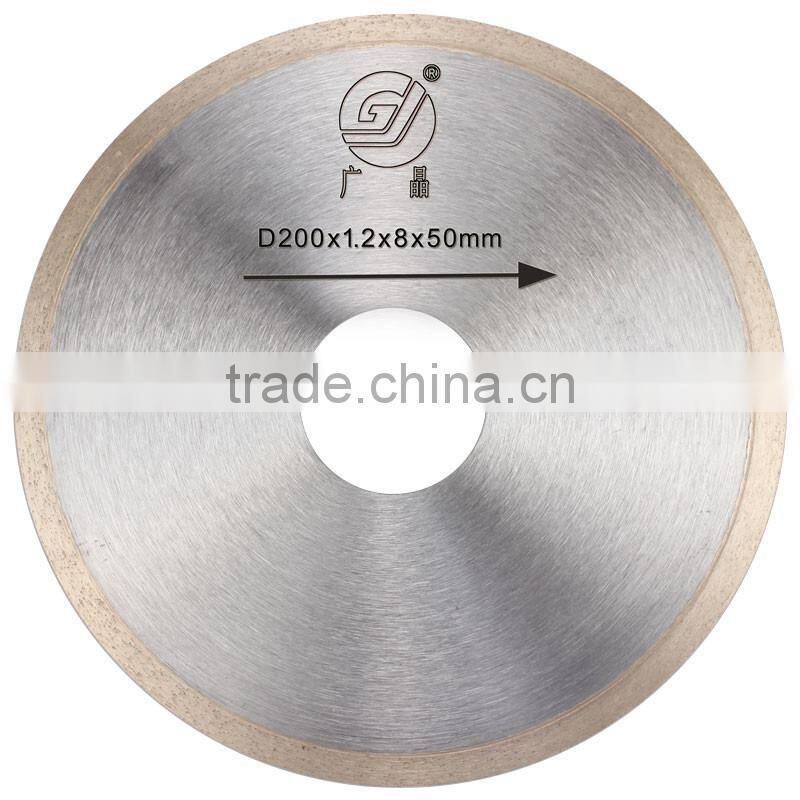 200mm ultra thin diamond blade for glass/diamond saw blade for gemstone/diamond tool manufacturer