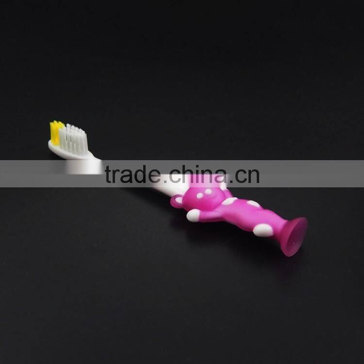 Lovely Bear Handle Toothbrush For Kids Animal Toothbrush Soft Bottom Sucker