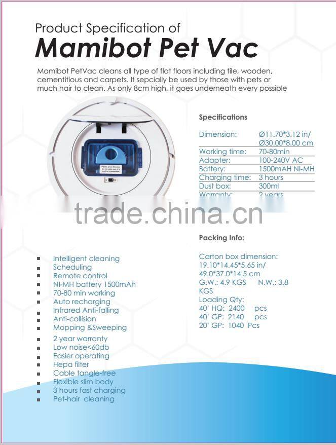 brush robot vacuum cleaner /self control vacuum cleaning robot