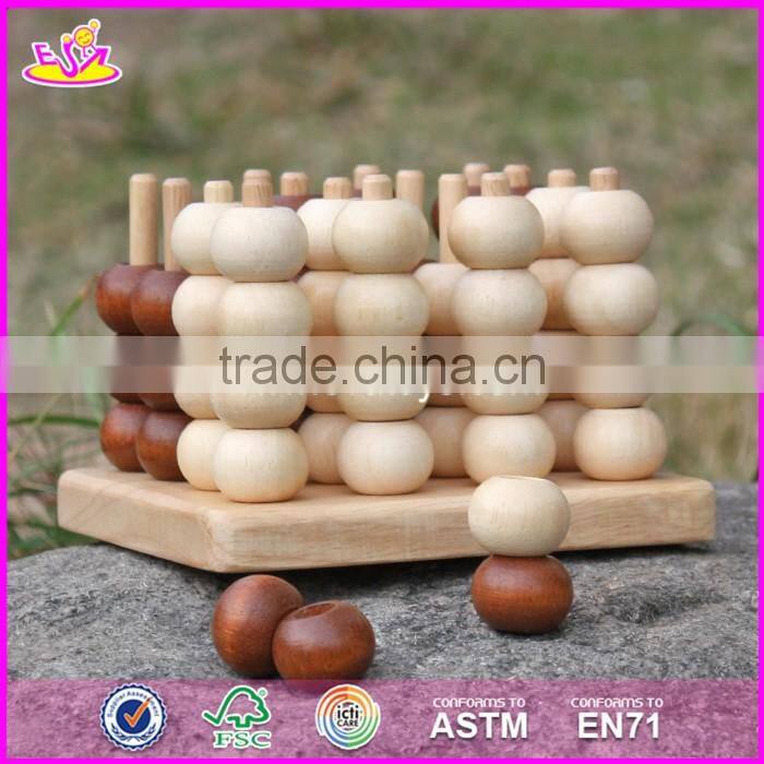 2017 new design educational beads wooden toddler stacking toys W13D115