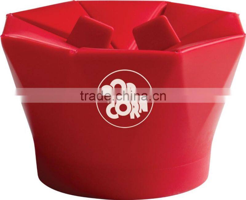 2016 whole sale food grade silicone Pop Top Silicone Microwave Popcorn Popper
