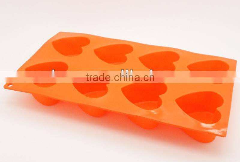 8 pcs Heart Shape Silicone Muffin baking Mould CK-SL013