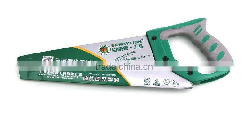 300mm hand garden sharp saw with rubber handle, hand saw for tree and branch