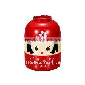Japanese Kokeshi Bento Lunch Box Samurai Geisha Kids lunch