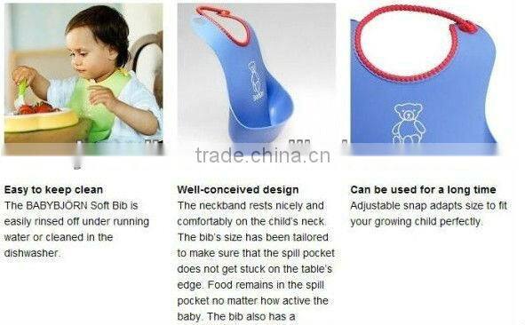 2013 cute custom shape silicone baby bib