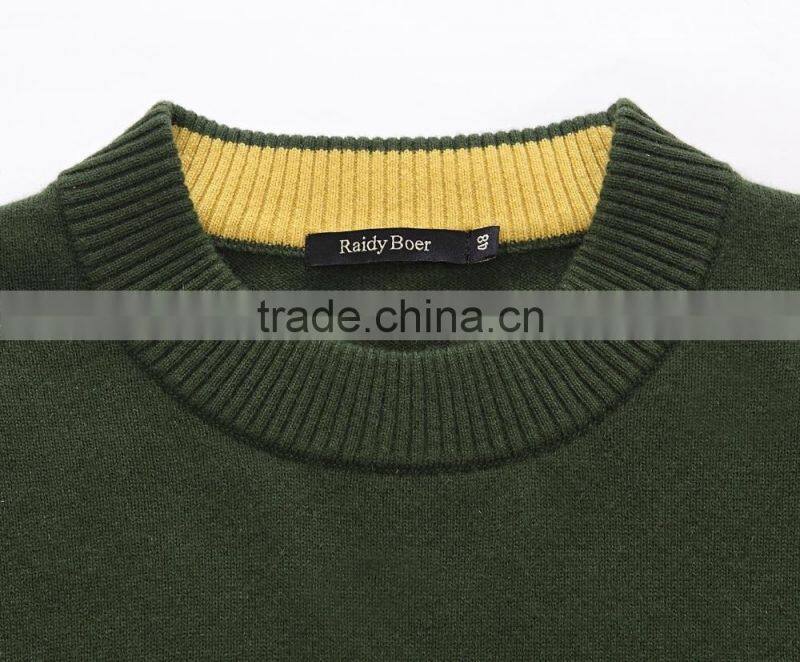 Men's 100% cashmere modern knitting blank sweater