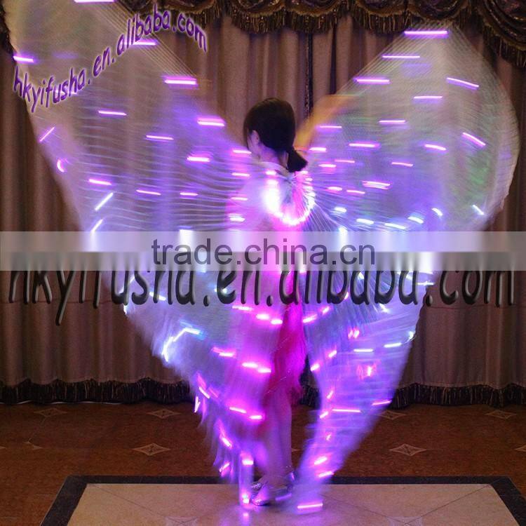 Yifusha double colors LED wings for belly dance