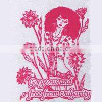 new design glitter flock transfer paper for clothins