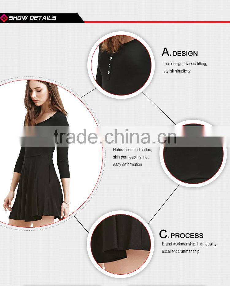 OEM Service Supply Type for Rayon spandex ladie's fashion printed casual dresses