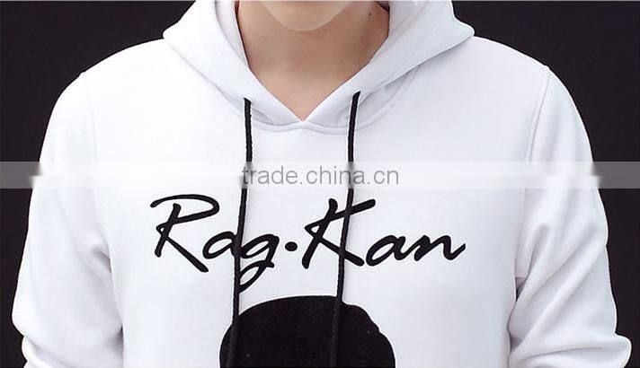 china clothing manufacturers oem custom 100% cotton long sleeve printed pullover hoodie without pockets