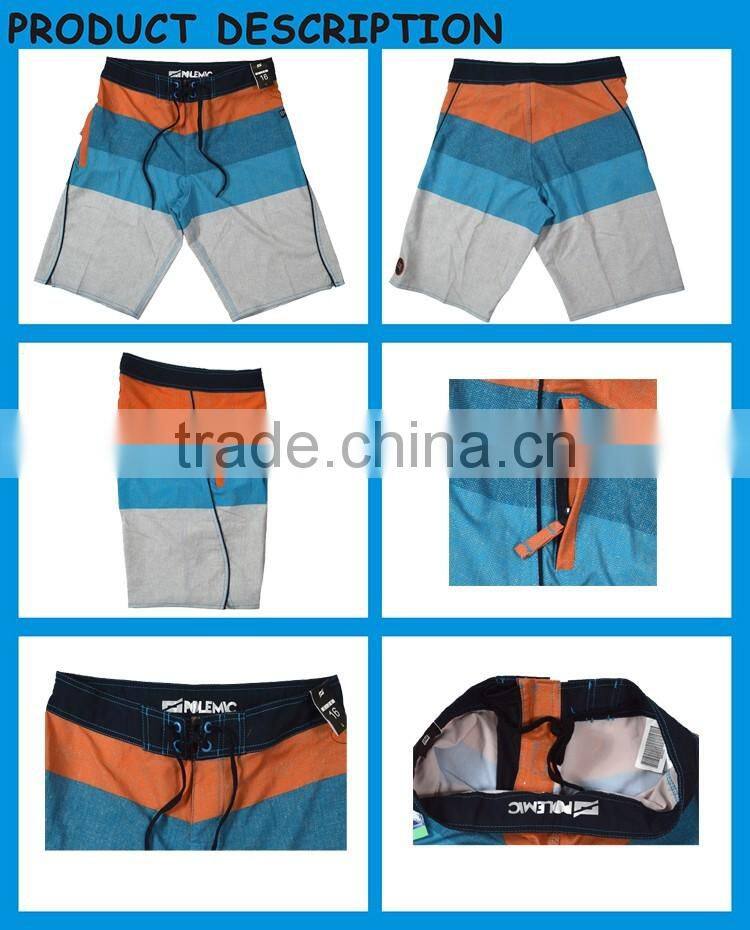 Hot Sale 4 Way Stretch Stripe Board Shorts Wholesale