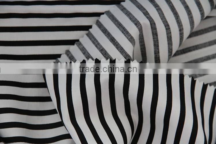 Sale high quality woven stripe satin finished fabric