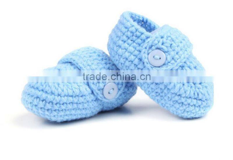 2015 new cute hand made baby shoes crochet baby walking shoes